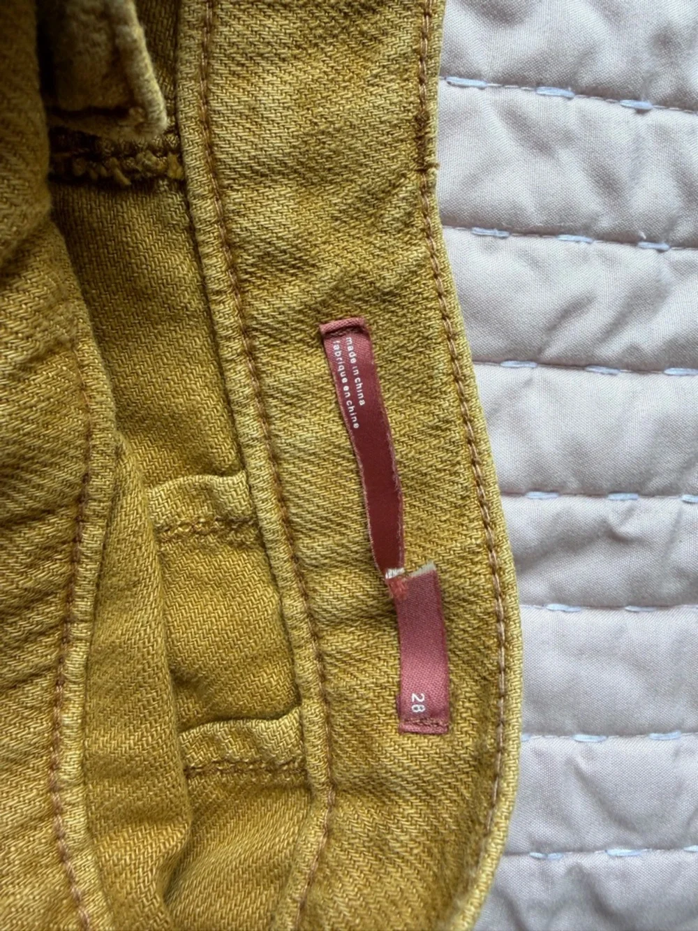 Pilcro Golden Mustard High-Rise Wide Leg Pants - Picture 4 of 7